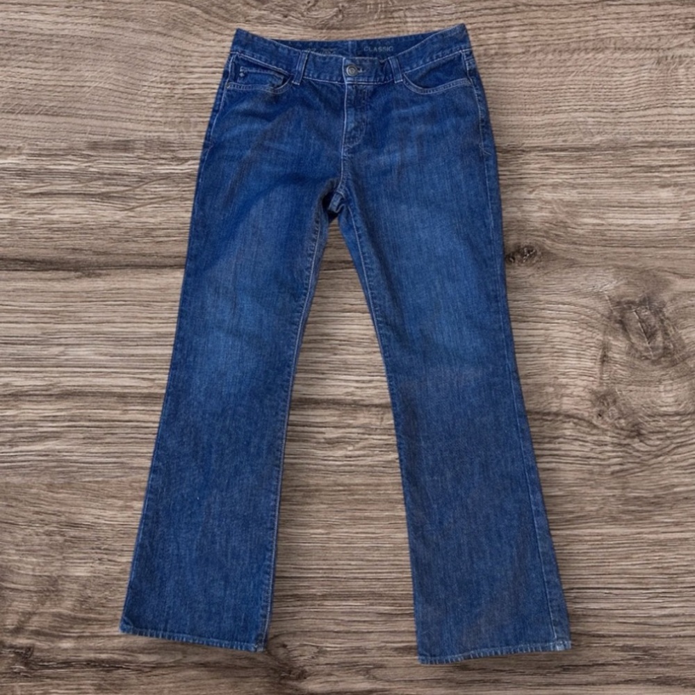 Eddie Bauer Women's Classic Bootcut Jeans, Size 12 R specially dyed Night Sky